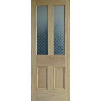 Promotion - Fleur etched glass waxed door