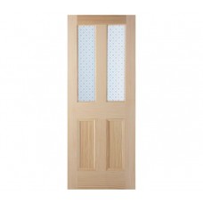 Bright Star etched glass door