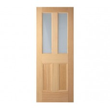 Double Fleur etched glass door