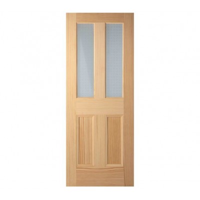 Double Fleur etched glass door