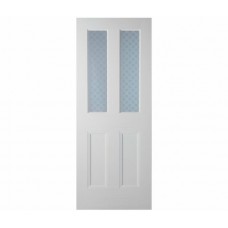 Fleur etched glass door