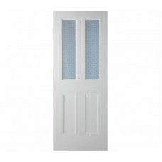 Star etched glass door