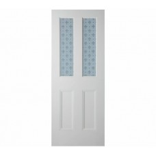 Fleur de Lys etched glass door