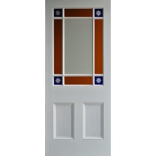 9 pane Blue Starburst Door