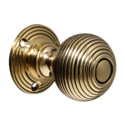 Vintage brass 'Beehive' door knob 