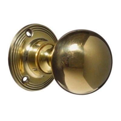 Vintage plain brass door knob