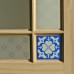 9 pane door Blue Shamrocks